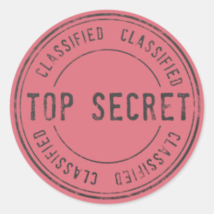 Spy Surprise Birthday Party Top Secret Classified  Classic Round Sticker