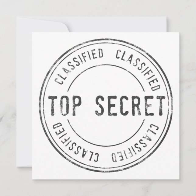 Spy Surprise Birthday Party Top Secret Classified  Invitation (Front)