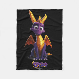 Spyro Adorable Purple Dragon Retro Video Game Icon Fleece Blanket