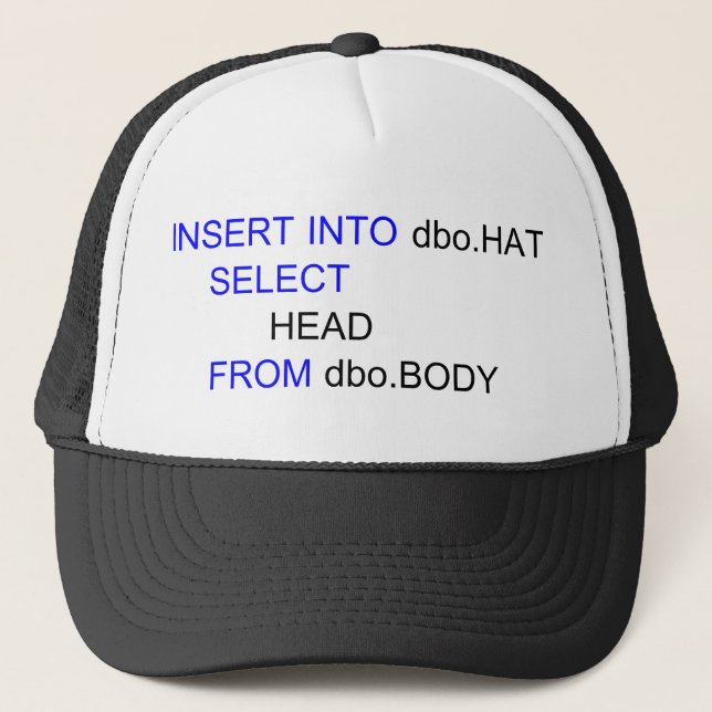 SQL Computer Programmers Hat (Front)