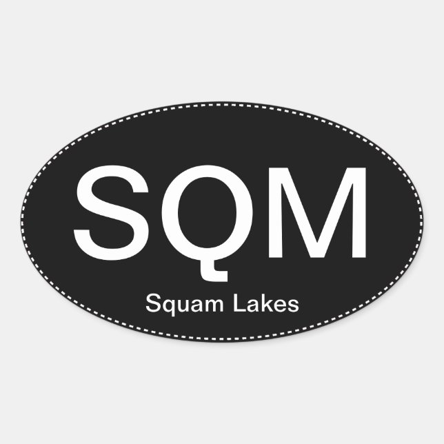 SQM Oval Bumper Sticker (Front)