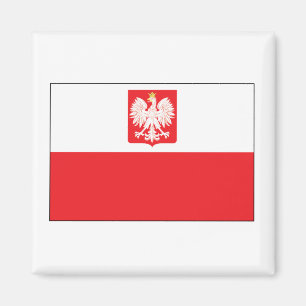 SqPolish Falcon Flag Square Magnet