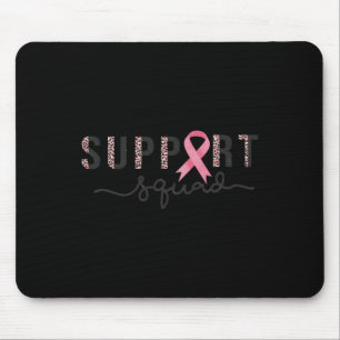 Squad Breast Cancer Awareness Leopard Pink Ribbon  Mouse Pad