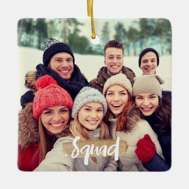 Squad Christmas Instagram Ornament (Front)