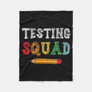 Squad Costume Test Day Teacher Student Funny Schoo Fleece Blanket