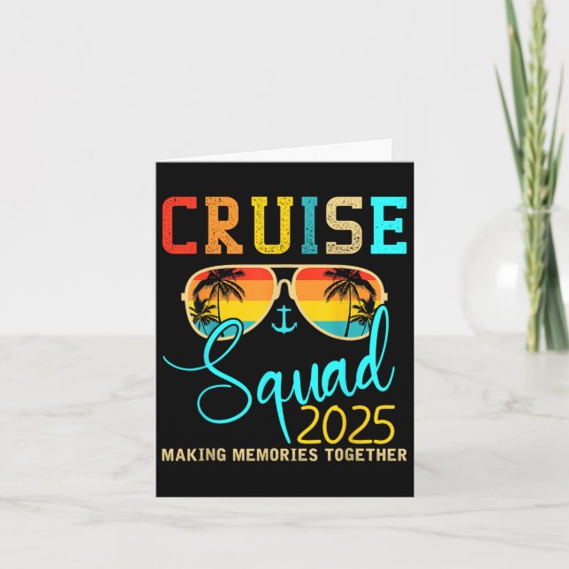 Squad Crew Cruise 2025 Summer Vacation Matching Fa Card (Front)