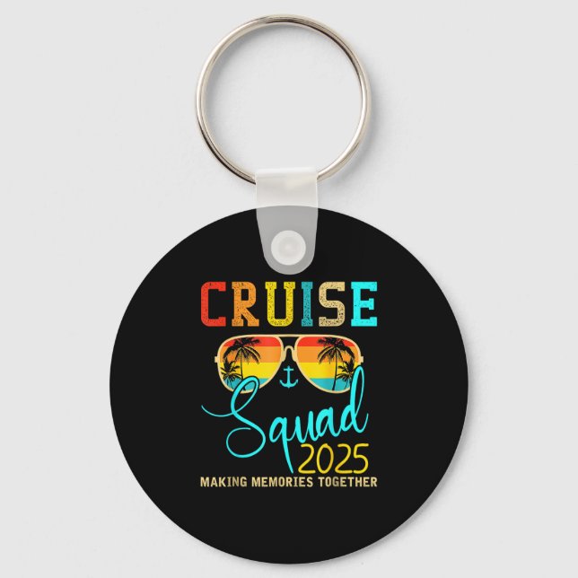 Squad Crew Cruise 2025 Summer Vacation Matching Fa Key Ring (Front)