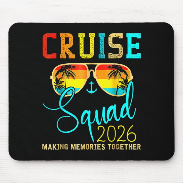 Squad Crew Cruise 2026 Summer Vacation Matching Mouse Pad (Front)