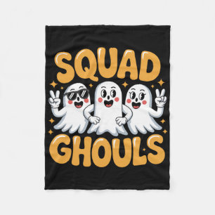 Squad Ghosts Matching Funny Halloween 2 Fleece Blanket