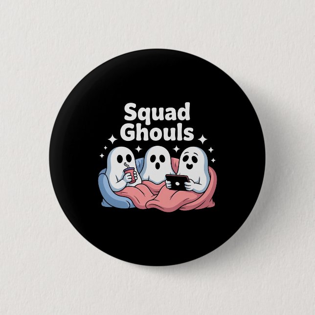 Squad Ghosts Matching Funny Halloween 5  6 Cm Round Badge (Front)