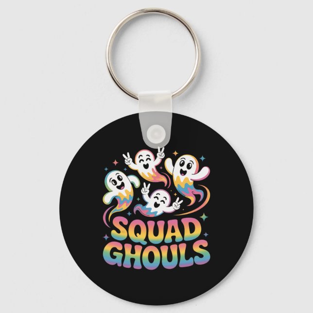 Squad Ghosts Matching Funny Halloween 7  Key Ring (Front)