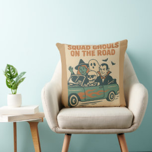Squad Ghouls Cruisin' in Style Cushion
