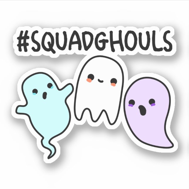 Squad Ghouls Funny Halloween Ghost Pun  (Front)