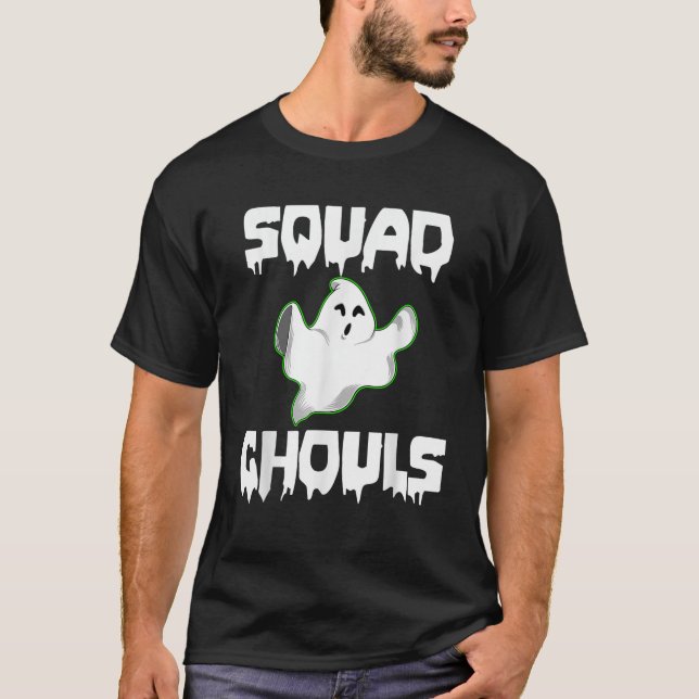 Squad Ghouls Funny Halloween Horror Scary T Shirt (Front)