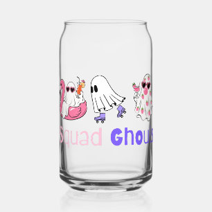 SQUAD GHOULS Halloween Girl Ghosts Can Glass