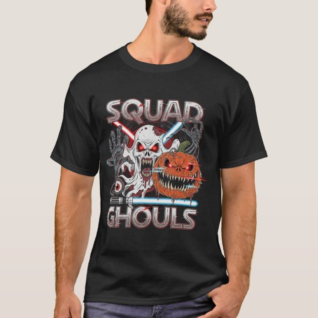 Squad Ghouls Sci-Fi Halloween Horror T-Shirt (Front)