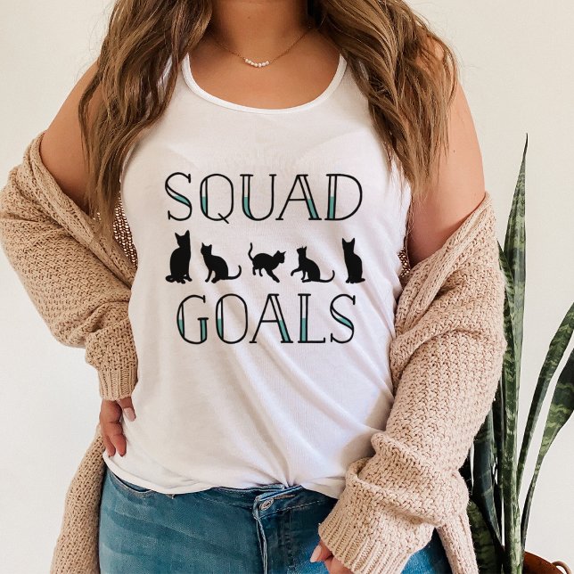 Squad Goals Funny Cat Lady Singlet (Creator Uploaded)