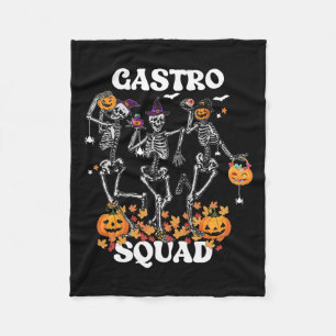 Squad Halloween Skeleton Dancing Endoscopy Nurse G Fleece Blanket