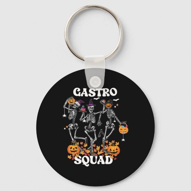 Squad Halloween Skeleton Dancing Endoscopy Nurse G Key Ring (Front)