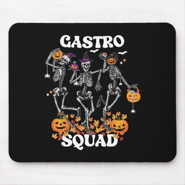 Squad Halloween Skeleton Dancing Endoscopy Nurse G Mouse Pad (Front)