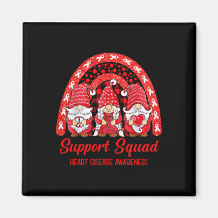 Squad Heart Disease Awareness Month Gnomies Magnet
