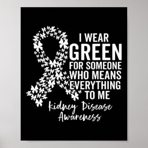 Squad I Wear Green For Kidney Disease Awareness Poster