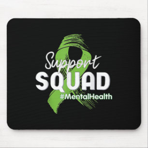 Squad Mental Health Awareness Lime Green Ribbon 1 Mouse Pad