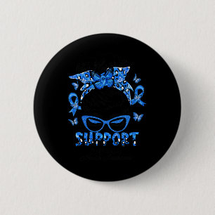 Squad Messy Bun Ataxia Awareness Gifts 6 Cm Round Badge