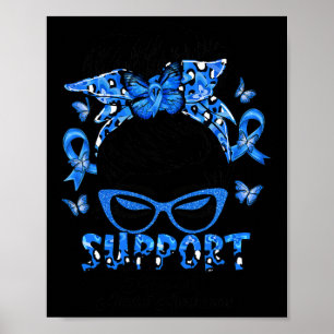 Squad Messy Bun Ataxia Awareness Gifts  Poster