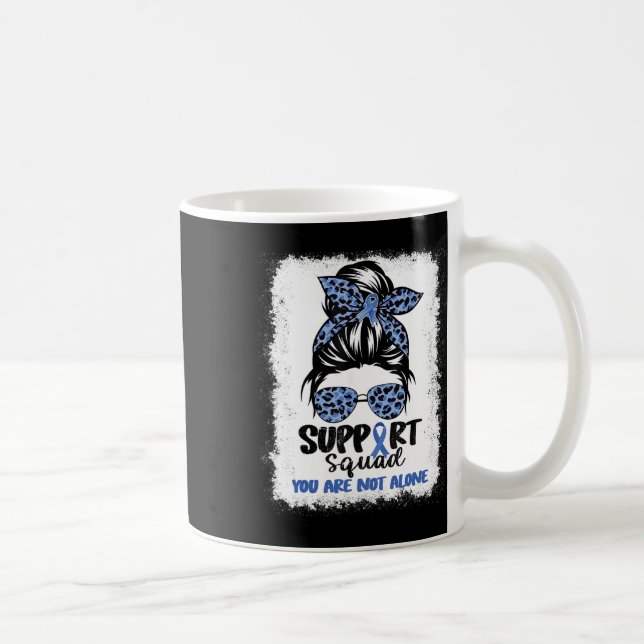 Squad Messy Bun Blue Warrior Ataxia Awareness  Coffee Mug (Right)