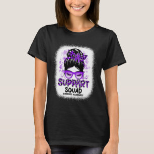 Squad Messy Bun Butterfly Purple Ribbon Overdose T-Shirt