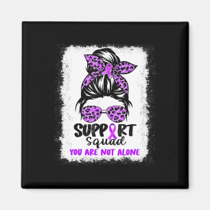 Squad Messy Bun Purple Warrior Alzheimerheimer Awa Magnet