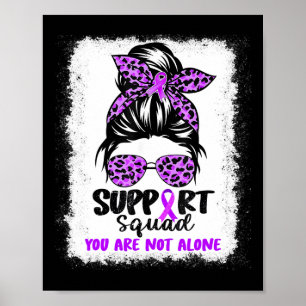 Squad Messy Bun Purple Warrior Alzheimerheimer Awa Poster