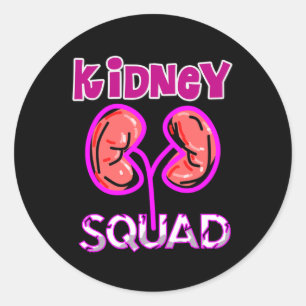 Squad Nephrology Nurse Dialysis Technician  Classic Round Sticker