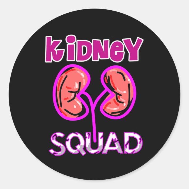 Squad Nephrology Nurse Dialysis Technician  Classic Round Sticker (Front)