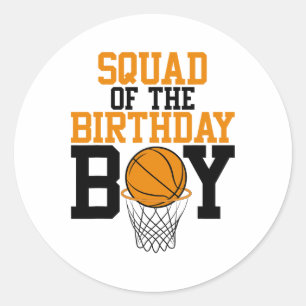 Squad Of The Birthday Boy Sketll Family Birthday  Classic Round Sticker