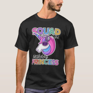 Squad Of The Birthday Unicorn Princess Girl T-Shirt