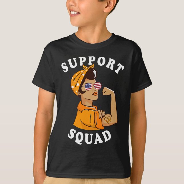 Squad Orange Wear Ms Multiple Sclerosis Awareness  T-Shirt (Front)