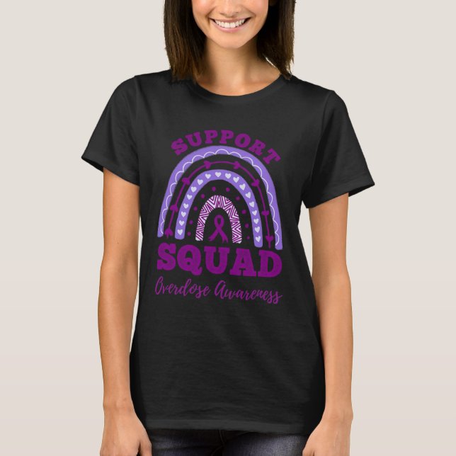 Squad Overdose Awareness Rainbow 1  T-Shirt (Front)