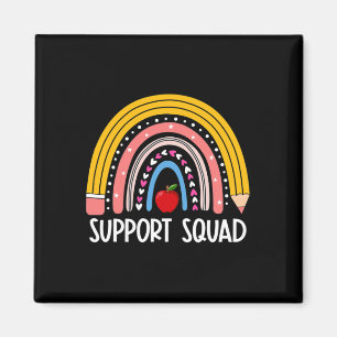 Squad Rainbow Back To School Support Teacher Team Magnet