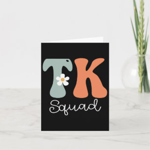 Squad Retro Groovy Vintage Happy First Day Of Scho Card