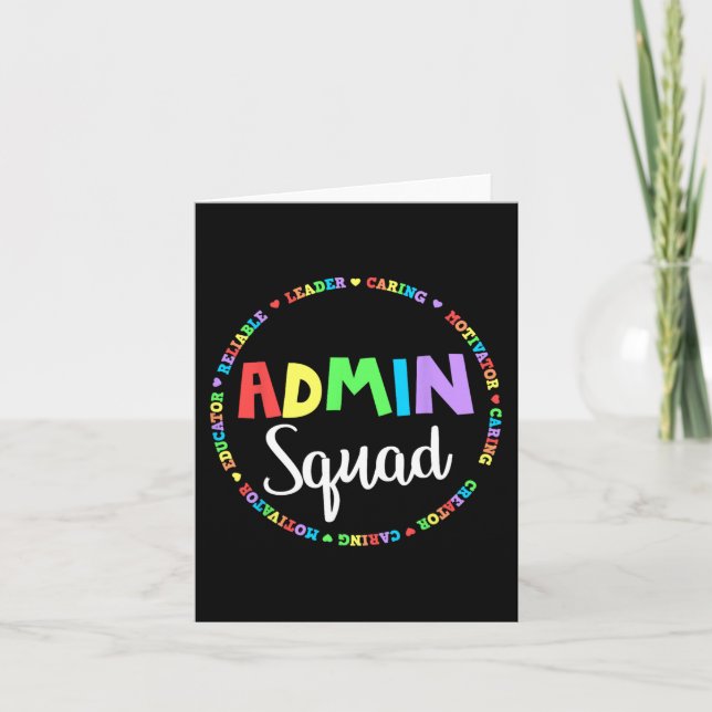 Squad School Assistant Principal Crew Administrato Card (Front)