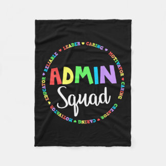 Squad School Assistant Principal Crew Administrato Fleece Blanket