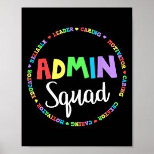 Squad School Assistant Principal Crew Administrato Poster