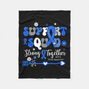 Squad Strong Together Groovy Ataxia Awareness  Fleece Blanket