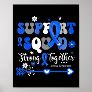 Squad Strong Together Groovy Ataxia Awareness  Poster