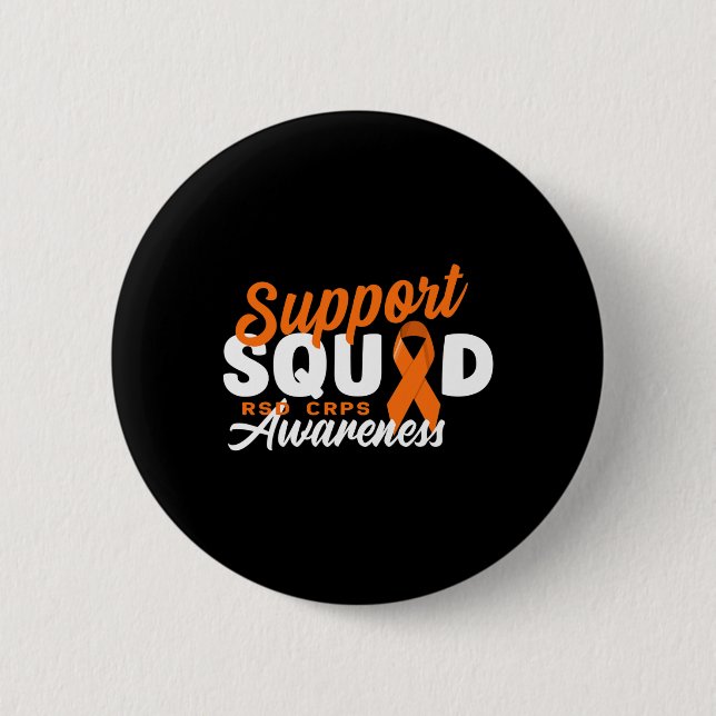 Squad Support I Reflex Dystrophy Pain Syndrome Rsd 6 Cm Round Badge (Front)