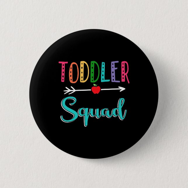Squad Teacher Back To School  6 Cm Round Badge (Front)