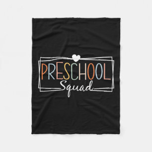 Squad Teachers Kids Preschool Back To School Fleece Blanket