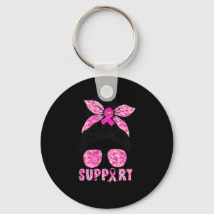 Squad Team Breast Cancer Awareness Warrior Messy B Key Ring